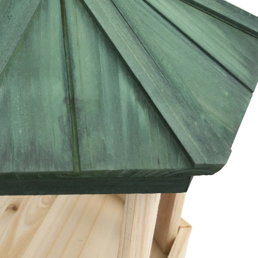 NNEVL Standing Bird Feeder Solid Firwood 33x106 cm