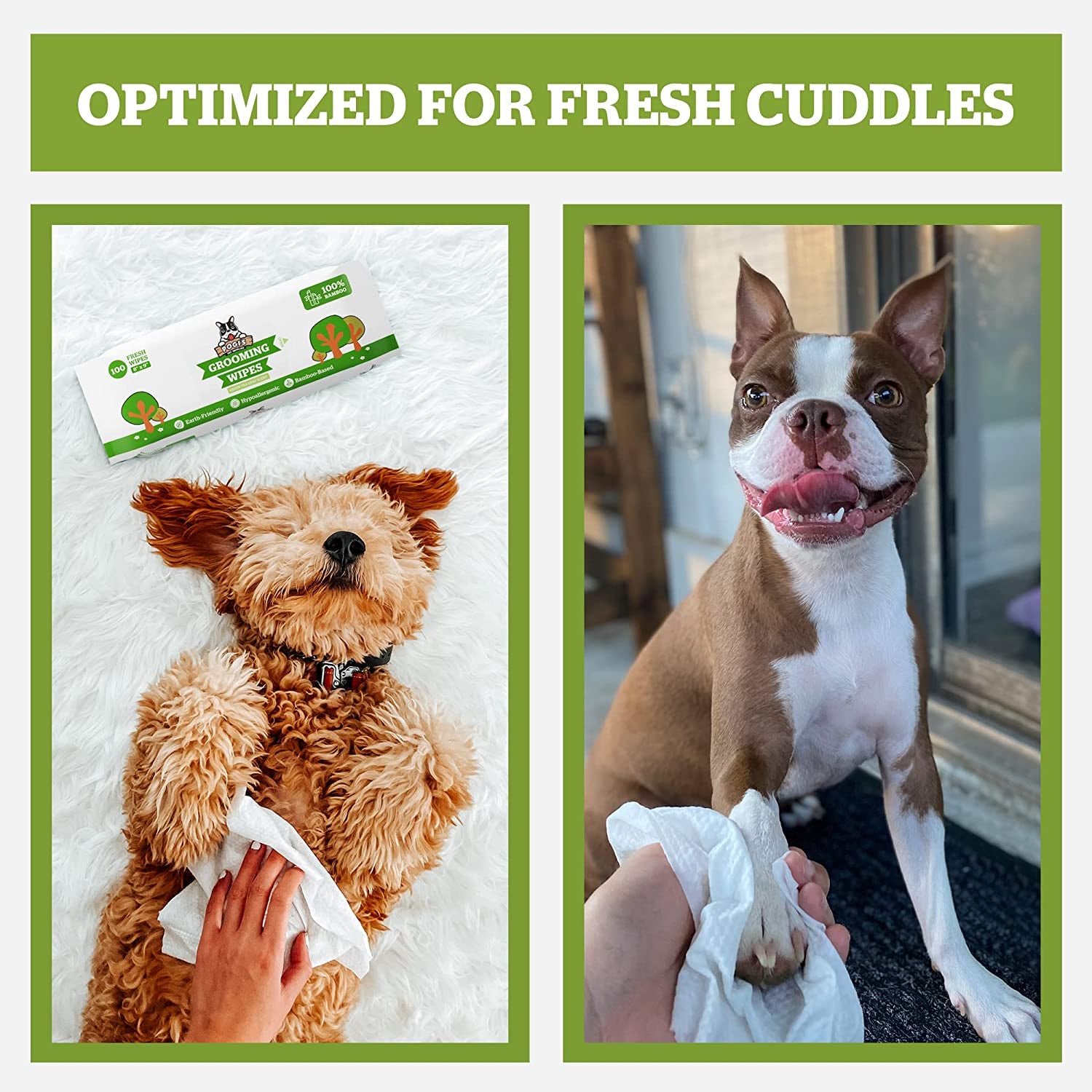Pogi's Hypoallergenic Dog Grooming Wipes – 400-Count Fragrance-Free Wipes for Paws, Body, and Butt Cleaning and Hydration