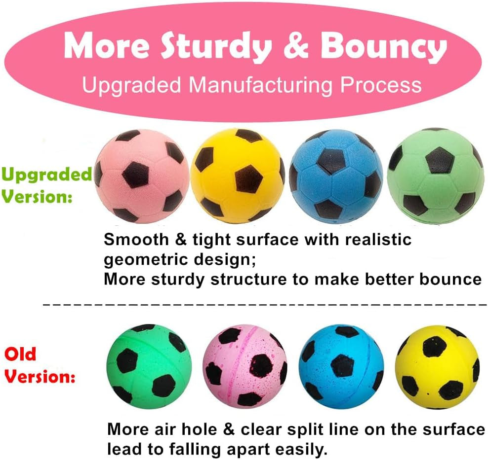 Pack of 12 Foam Soccer Balls for Cats