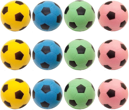 Pack of 12 Foam Soccer Balls for Cats