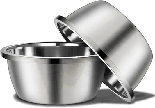 Premium Stainless Steel Dog Bowl Set for Large Breeds - 176 Oz (24 Cup) High Capacity Heavy-Duty, BPA-Free Food and Water Bowls (Set of 2)