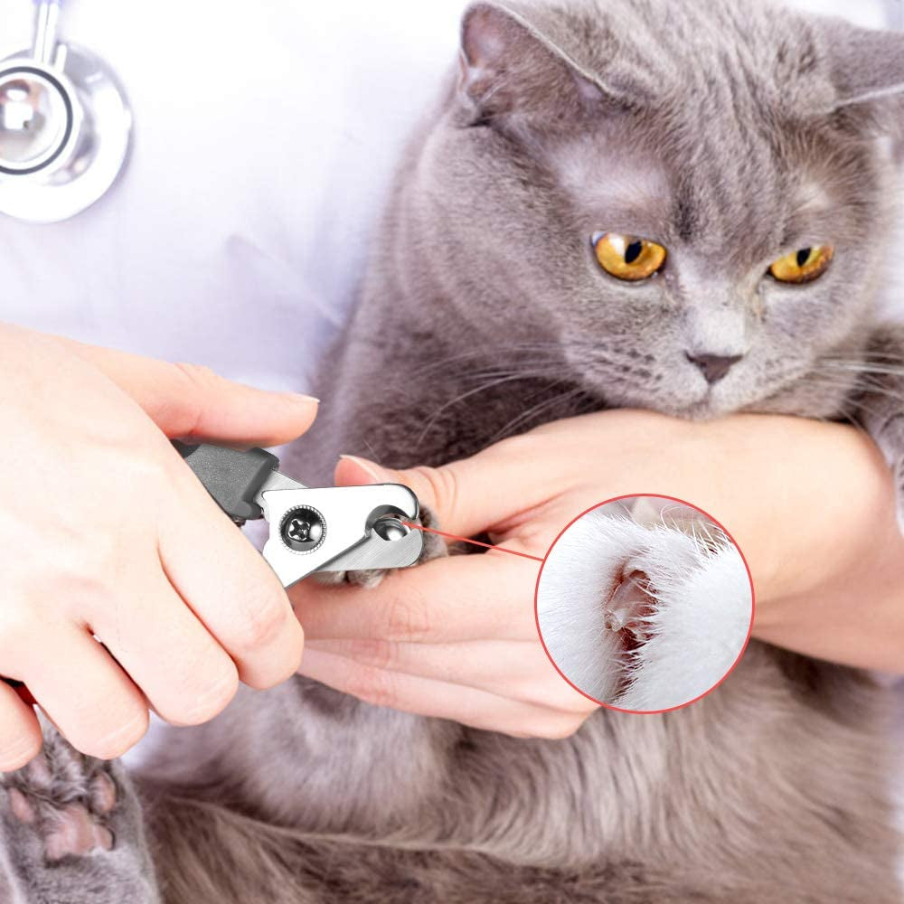Professional Dog Nail Clippers for Large Breeds with Quick Sensor, Safari Cat Nail Clipper with Safety Guard and Nail File