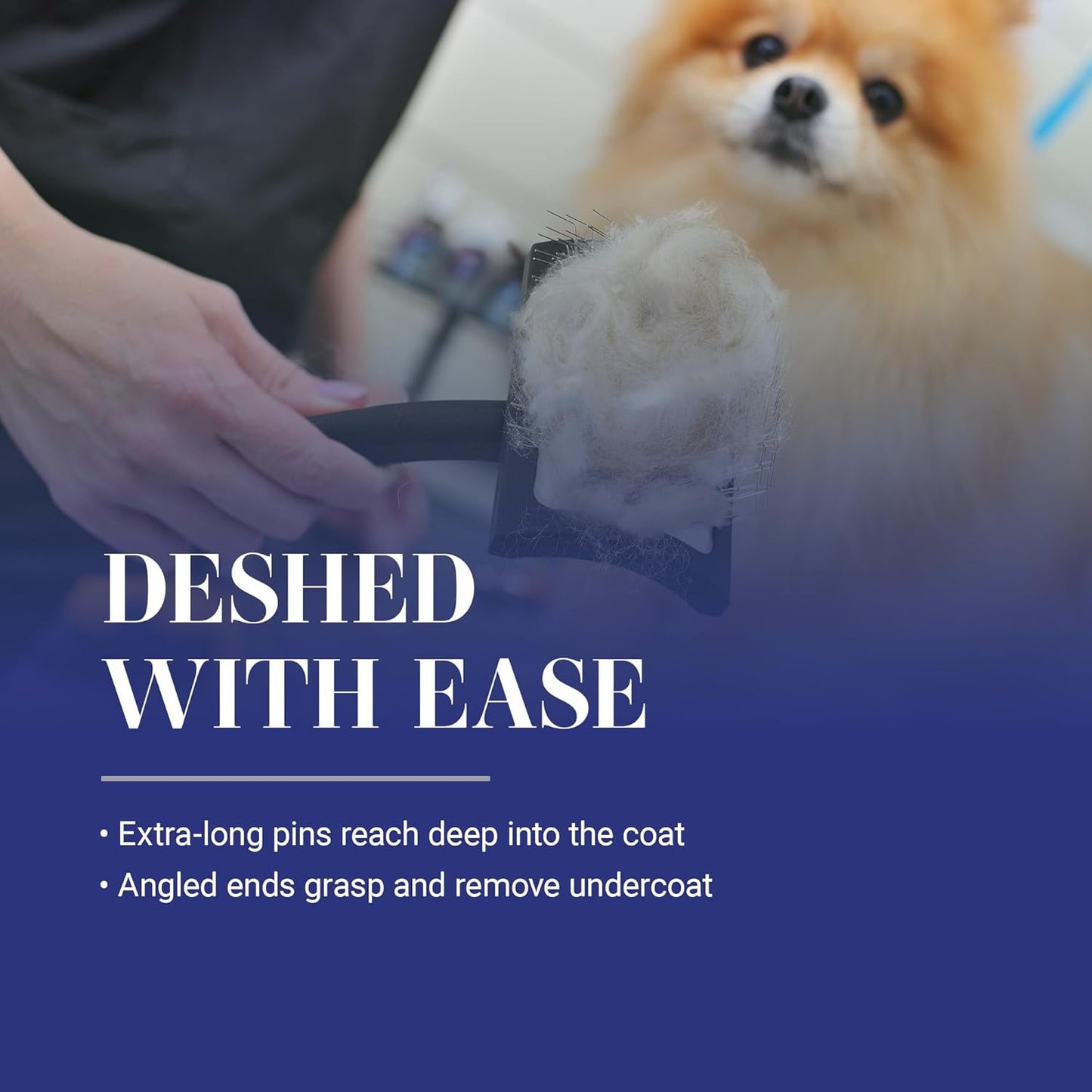 Big K Dog Slicker Brush for Goldendoodles, Labradoodles, and Poodles - Professional Grooming Tool for Fluffing, Detangling, and Styling, Large Size, Black