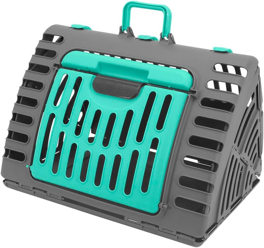 Sport Pet Designs Collapsible Travel Cat Carrier with Waterproof Bed and Front Door Access