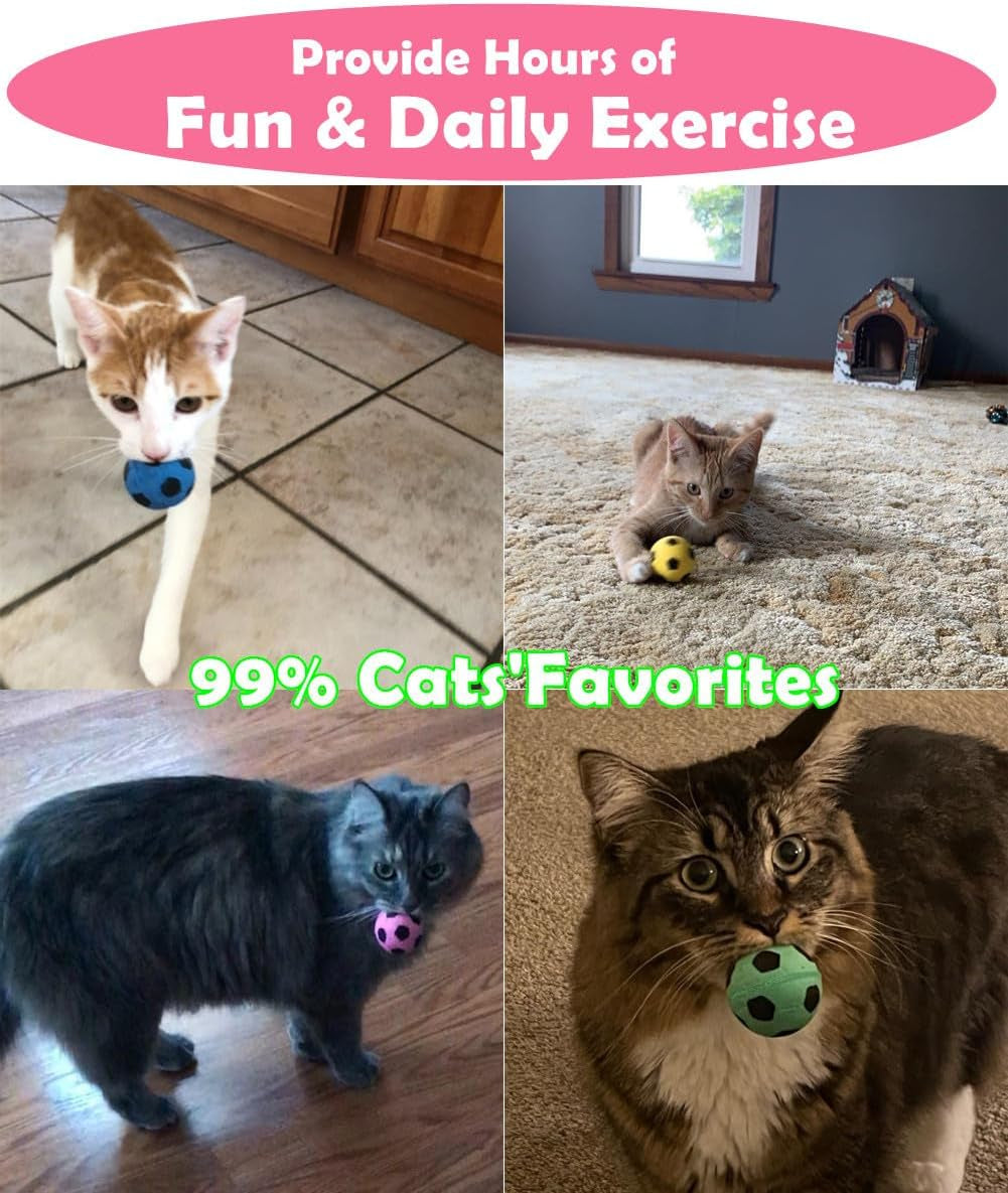 Pack of 12 Foam Soccer Balls for Cats