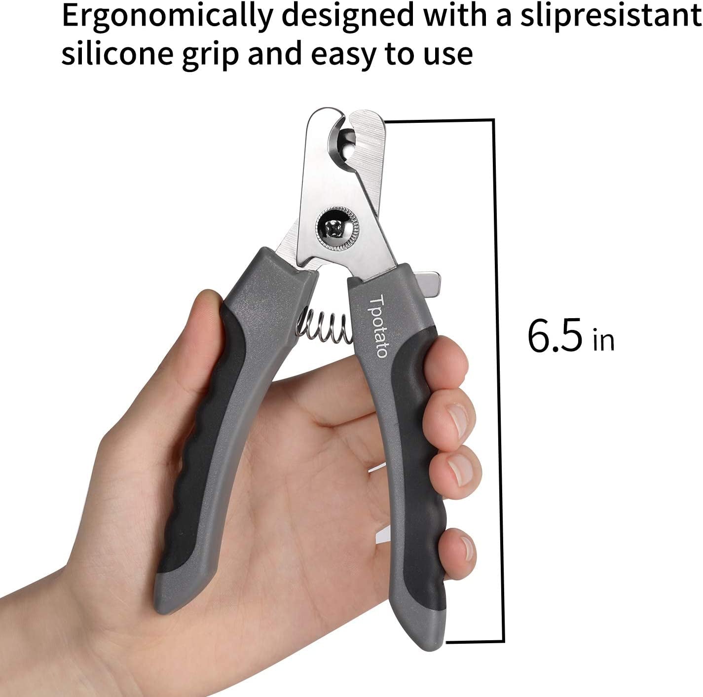 Professional Dog Nail Clippers for Large Breeds with Quick Sensor, Safari Cat Nail Clipper with Safety Guard and Nail File
