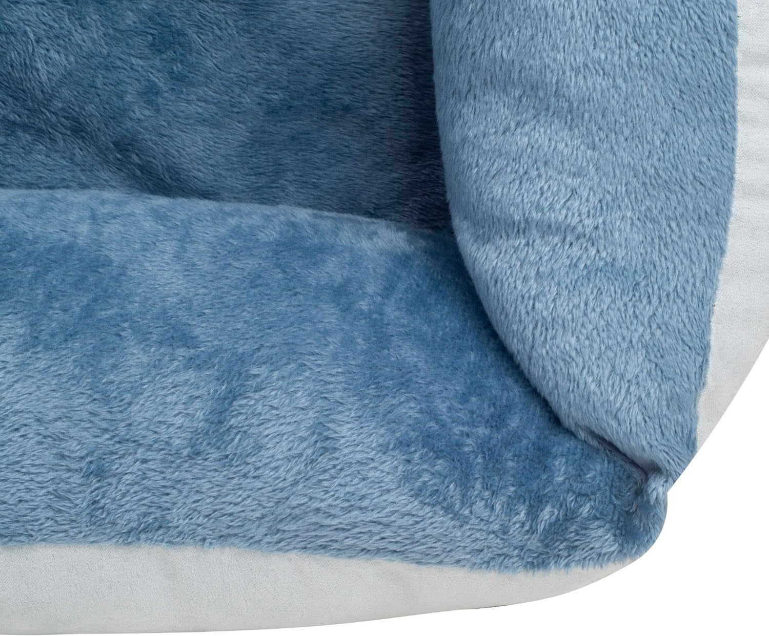 Orthopedic Rectangle Bolster Pet Bed, Medium 25x21 Inches, Blue with Orthopedic Insert by