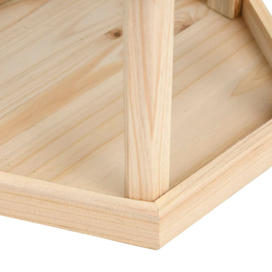 NNEVL Standing Bird Feeder Solid Firwood 33x106 cm