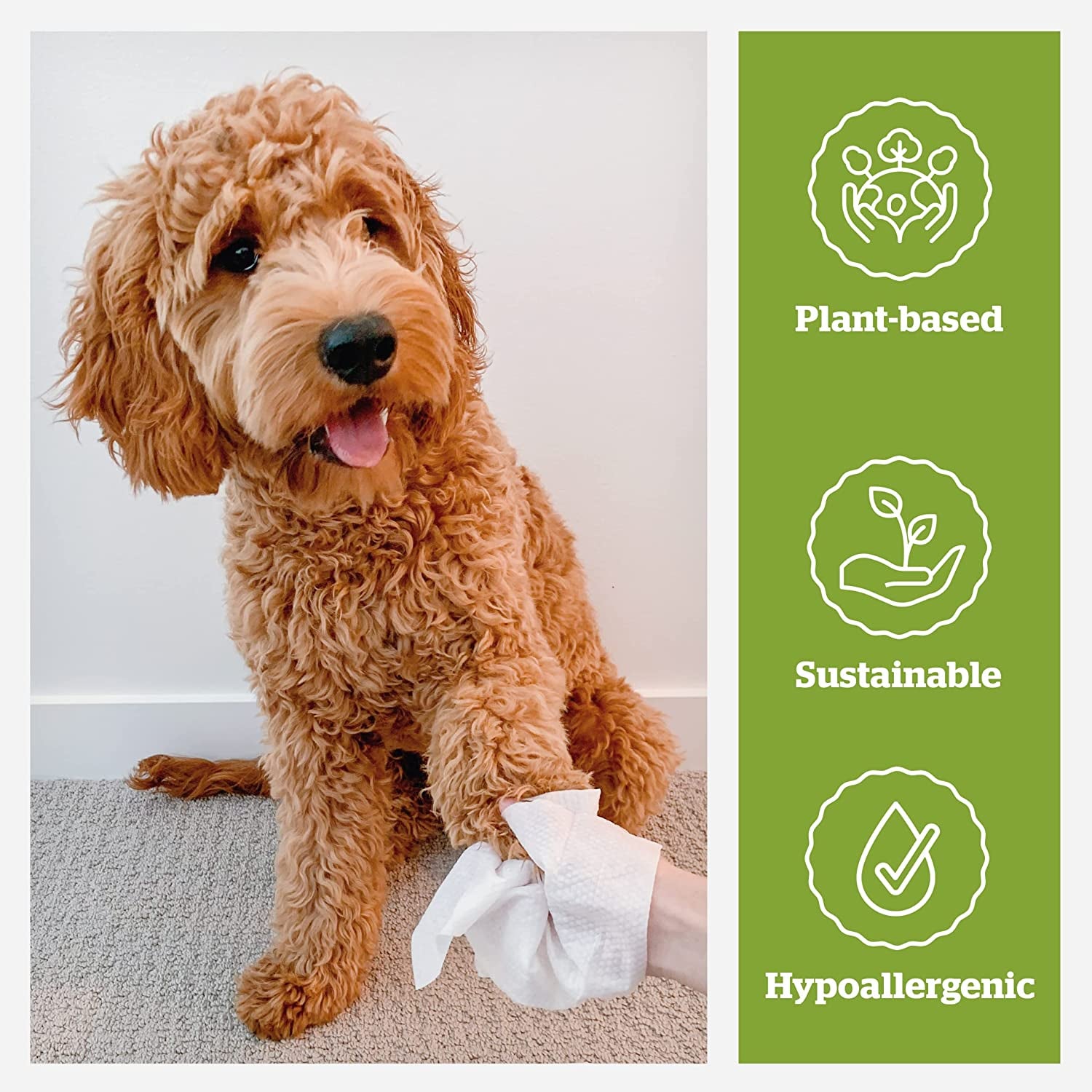 Pogi's Hypoallergenic Dog Grooming Wipes – 400-Count Fragrance-Free Wipes for Paws, Body, and Butt Cleaning and Hydration