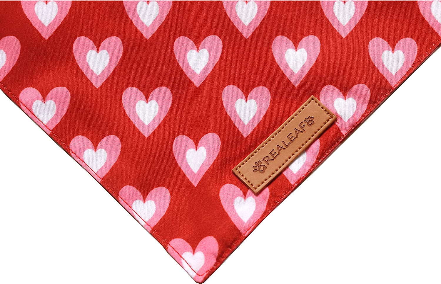 Love Dog Bandanas - 2 Pack Reversible Triangle Scarves for Medium and Large Dogs, Ideal for Mother's Day and Valentine's Day, Made with Premium Durable Fabric