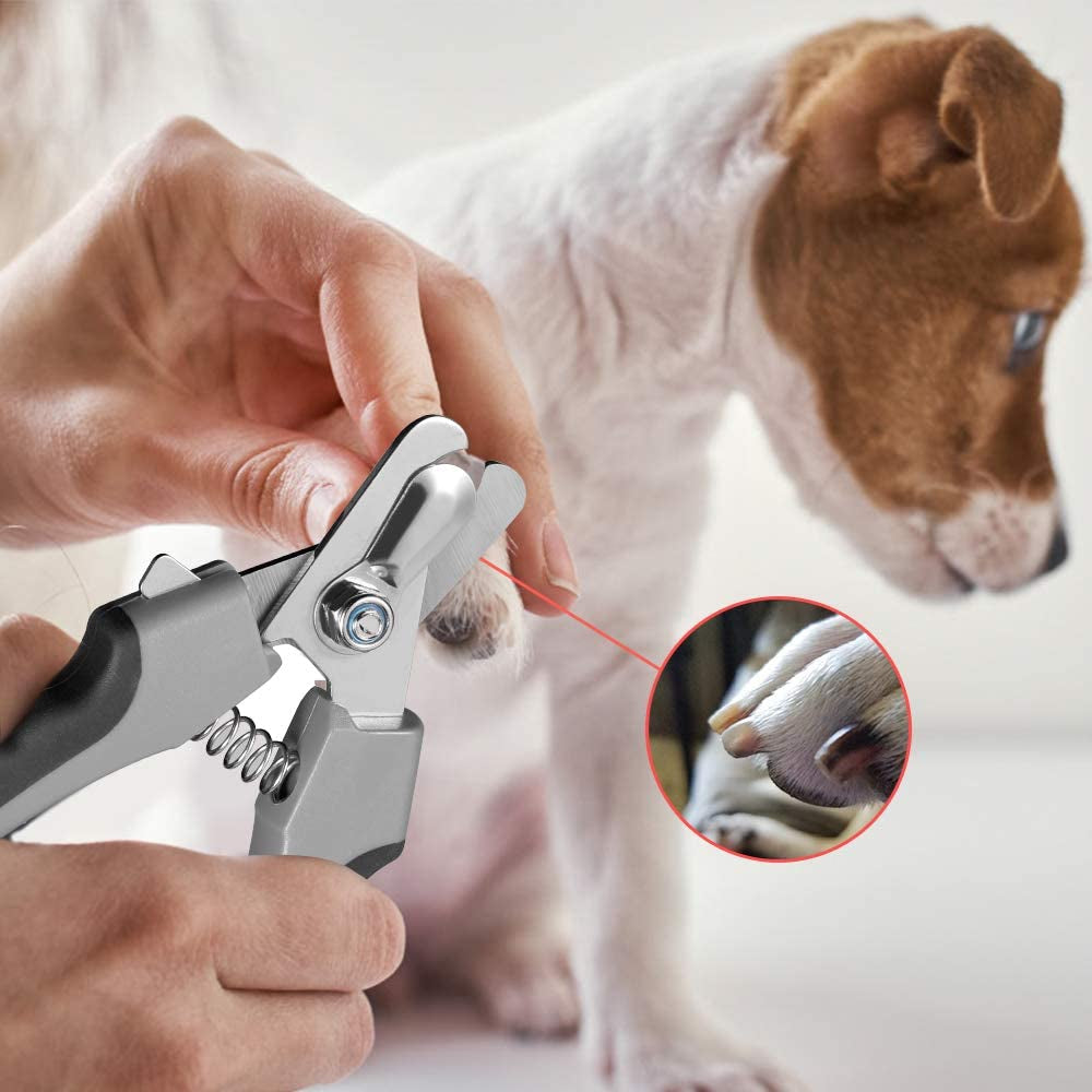 Professional Dog Nail Clippers for Large Breeds with Quick Sensor, Safari Cat Nail Clipper with Safety Guard and Nail File