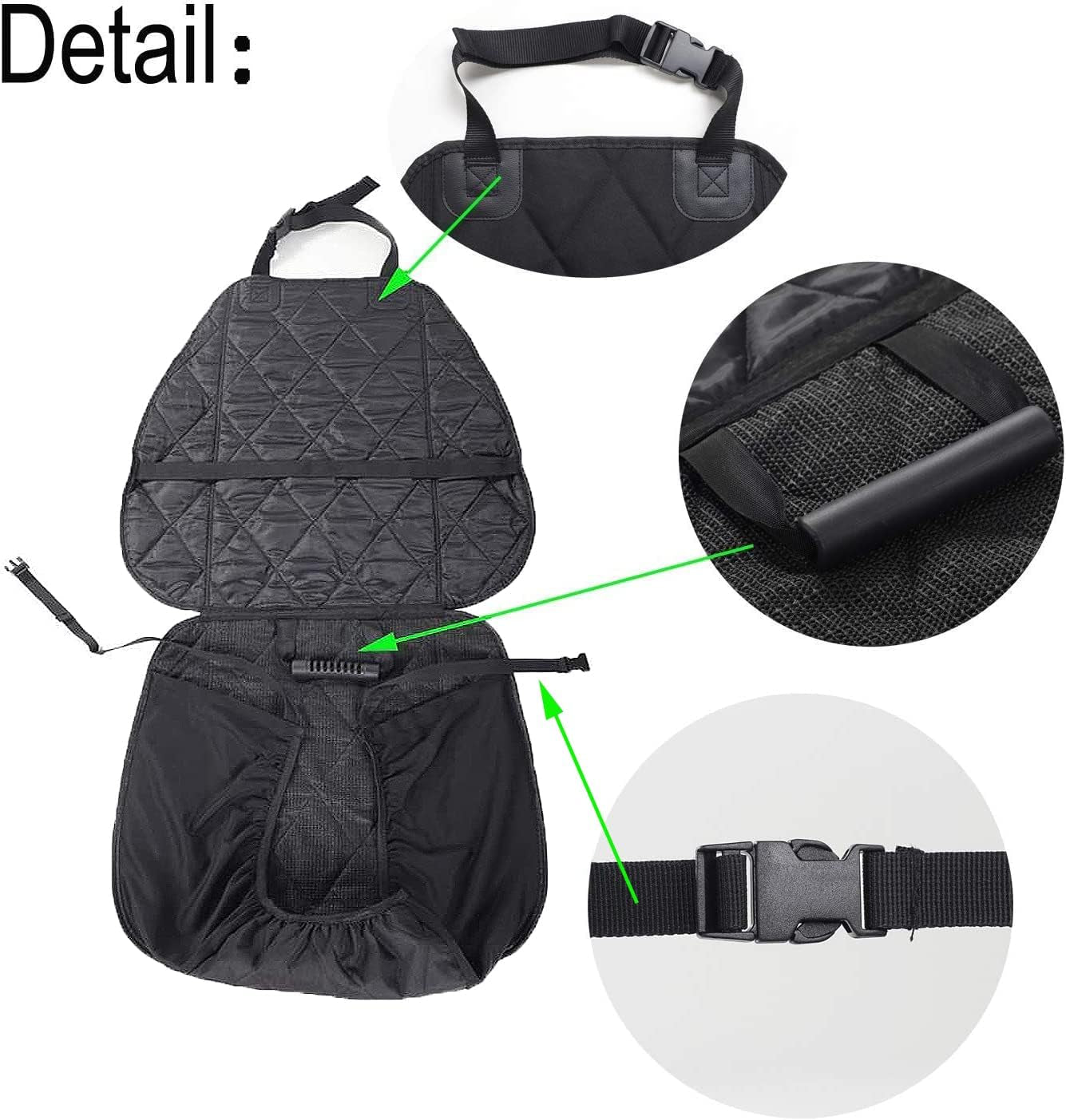 Heavy-Duty Waterproof Dog Seat Cover for Cars, Trucks, and SUVs - Durable 600D Fabric with Nonslip Backing and Side Flaps, Scratchproof Design for Front Seats