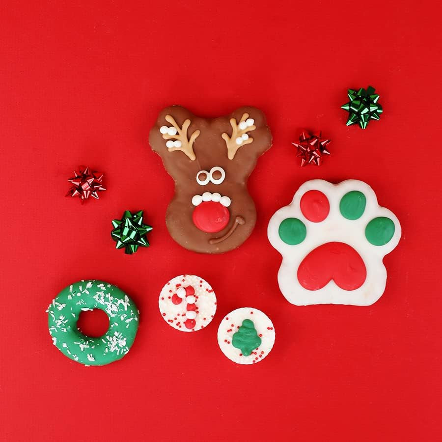 Gourmet Dog Treat Box | Artisan Hand-Decorated Dog Cookies | Premium Gift Box Featuring Locally Sourced Ingredients (Christmas Eve Edition)