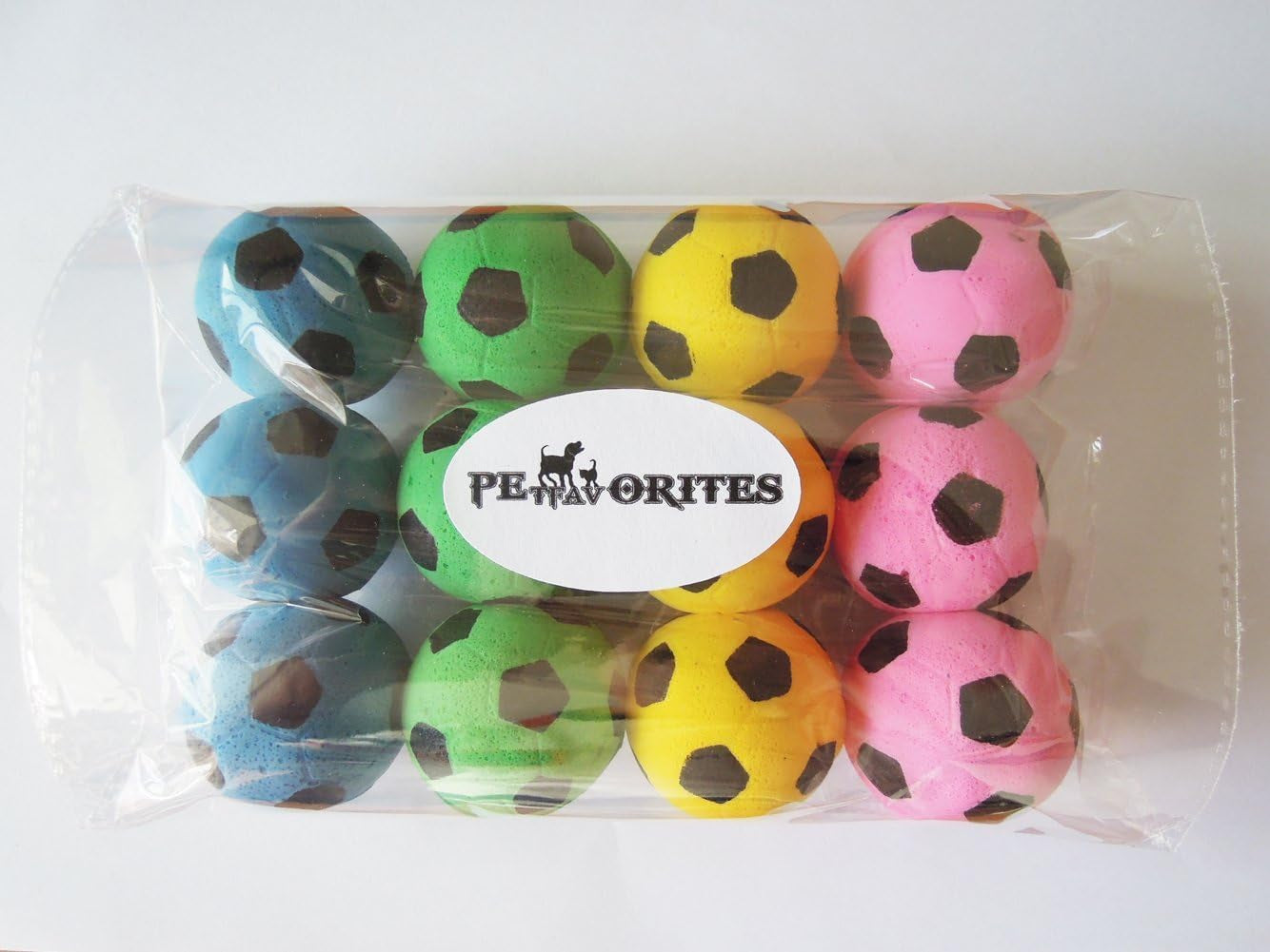 Pack of 12 Foam Soccer Balls for Cats