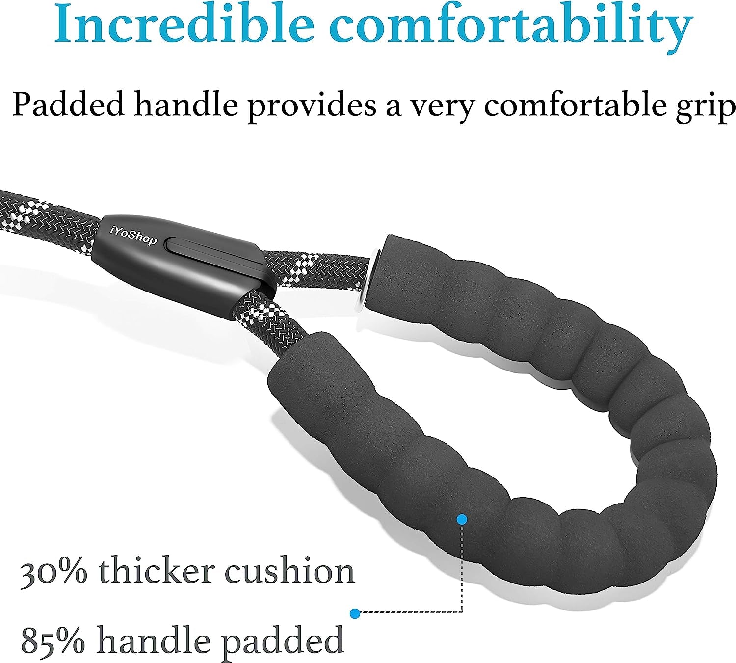 Dual Dog Leash with 360° Swivel and Shock Absorbing Bungee for Tangle-Free Walking of Two Dogs (Large, 25-150 lbs, Black)