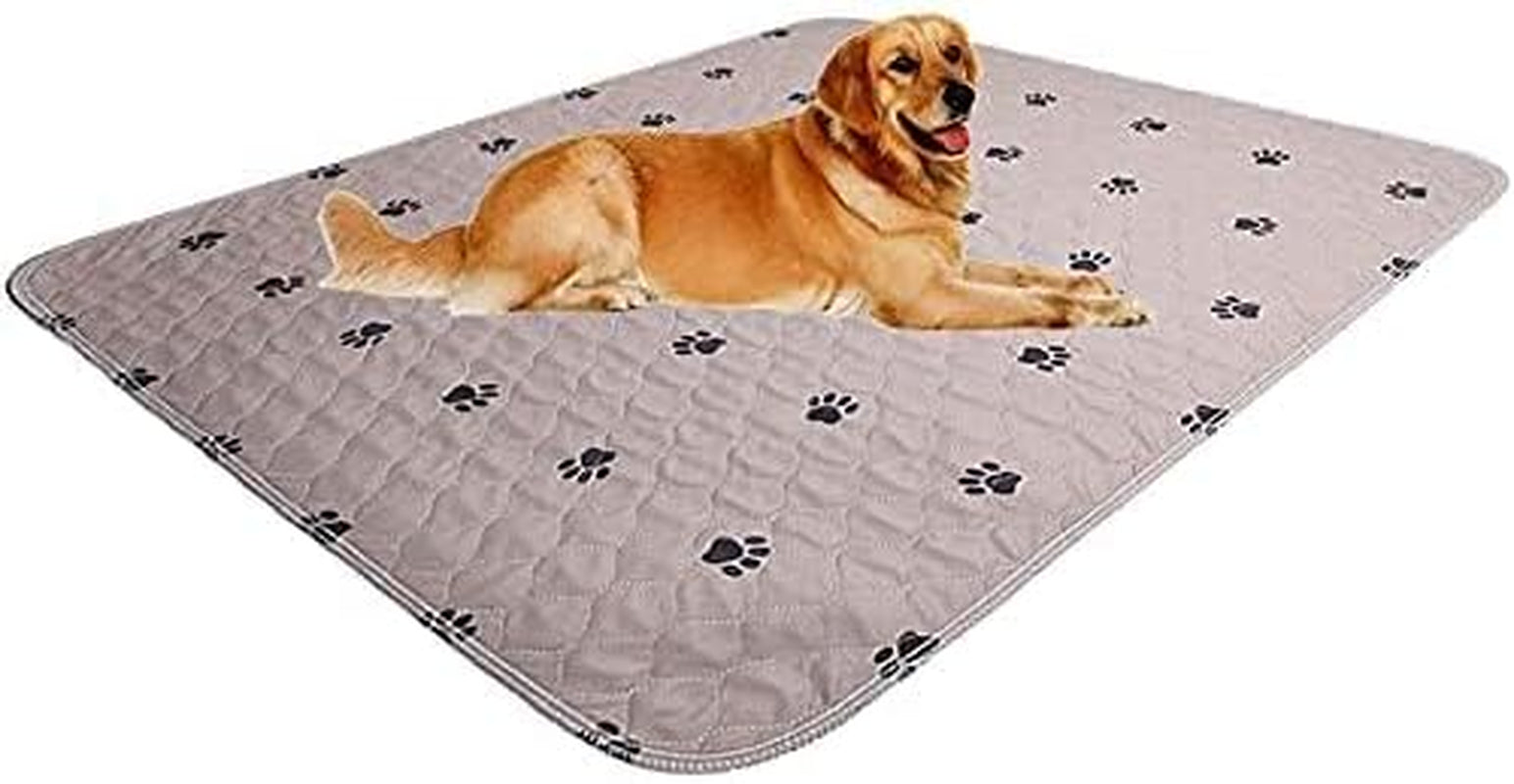 Washable Dog Pee Pads with Puppy Grooming Gloves - Reusable Waterproof Training Pads for Large Dogs and Whelping Needs
