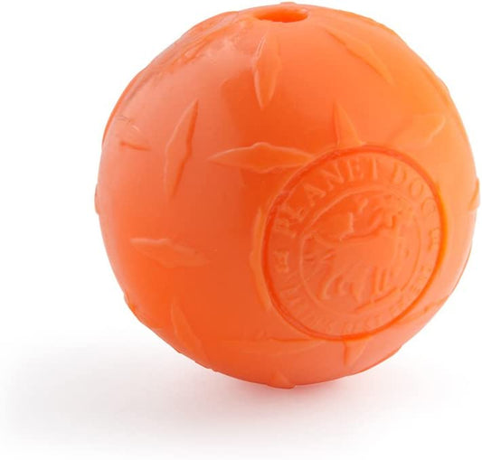 Planet Dog Orbee-Tuff Diamond Plate Orange Large Treat-Dispensing Dog Toy