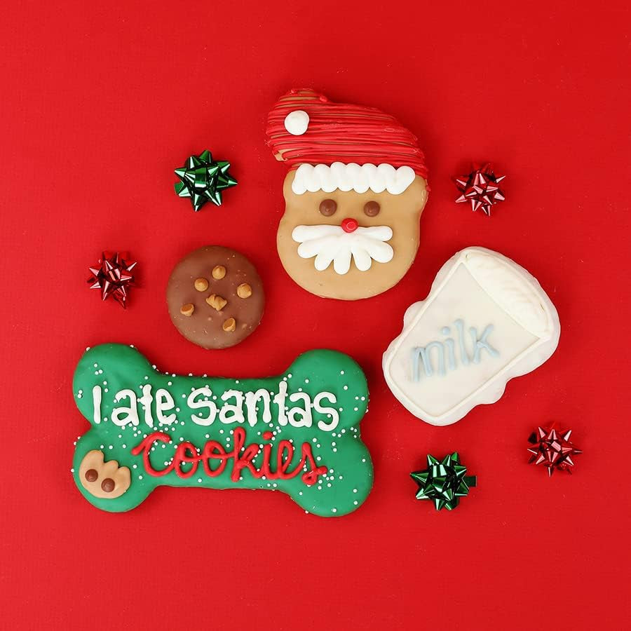 Gourmet Dog Treat Box | Artisan Hand-Decorated Dog Cookies | Premium Gift Box Featuring Locally Sourced Ingredients (Christmas Eve Edition)