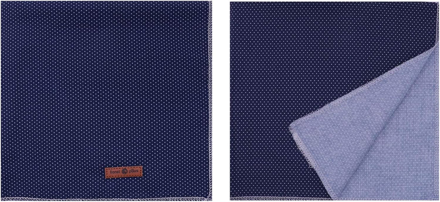 Triangle Bandana for Dogs and Cats, Blue Kerchief for Small, Medium, and Large Pets
