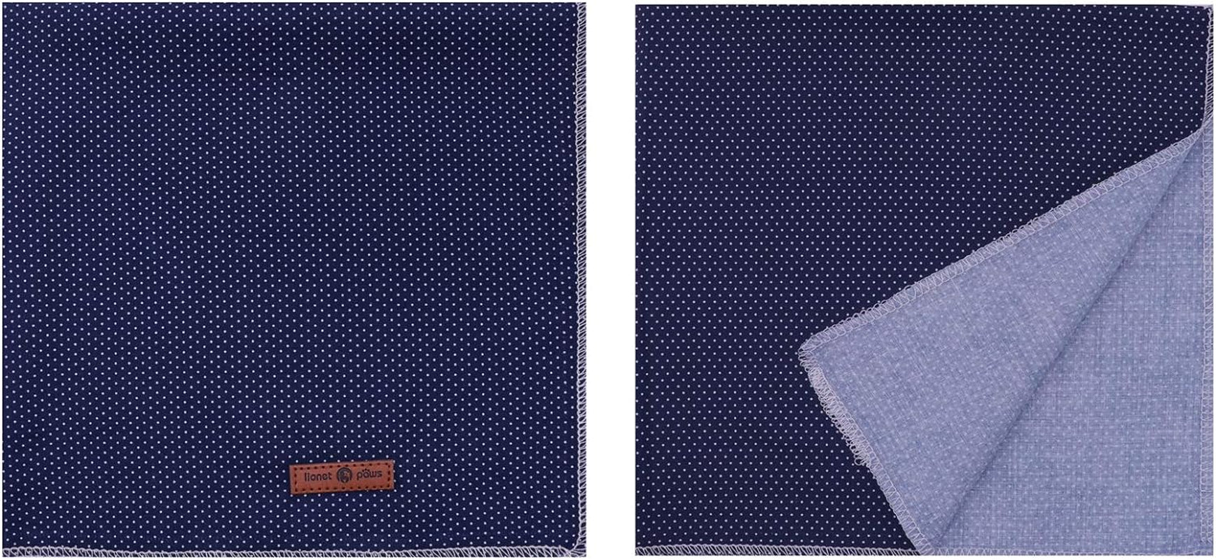 Triangle Bandana for Dogs and Cats, Blue Kerchief for Small, Medium, and Large Pets