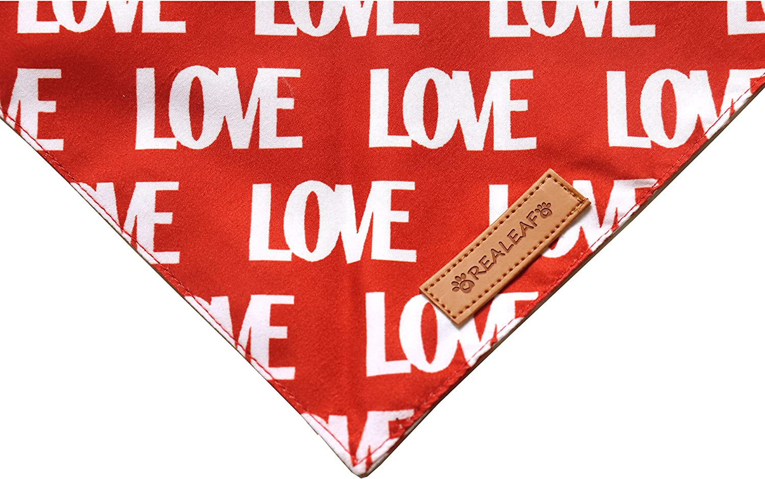 Love Dog Bandanas - 2 Pack Reversible Triangle Scarves for Medium and Large Dogs, Ideal for Mother's Day and Valentine's Day, Made with Premium Durable Fabric