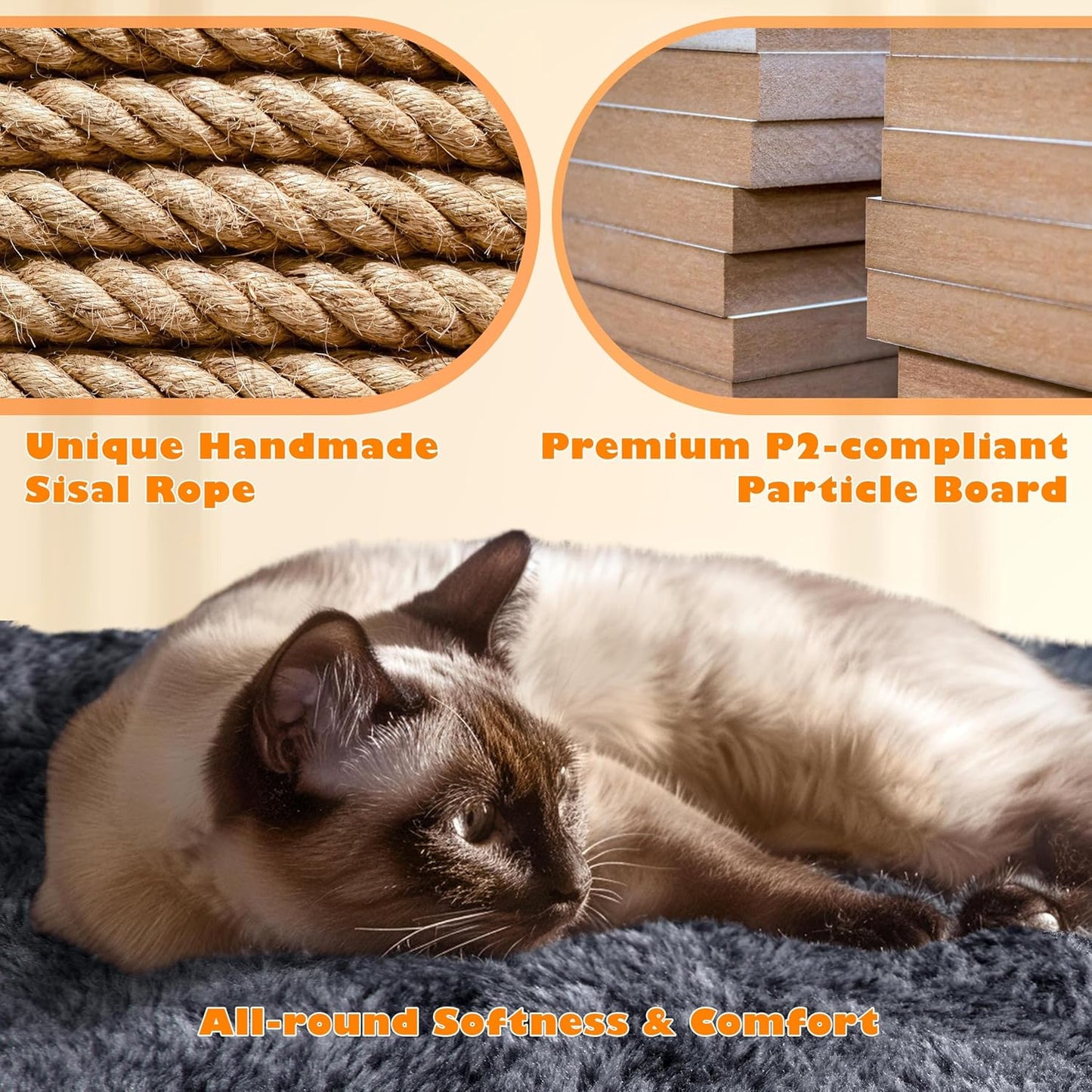 62.5-Inch Cat Tree Tower with Platform, Hammock, and Scratching Posts - Plush Perch Indoor Activity and Relaxation for Kittens, Dark Gray
