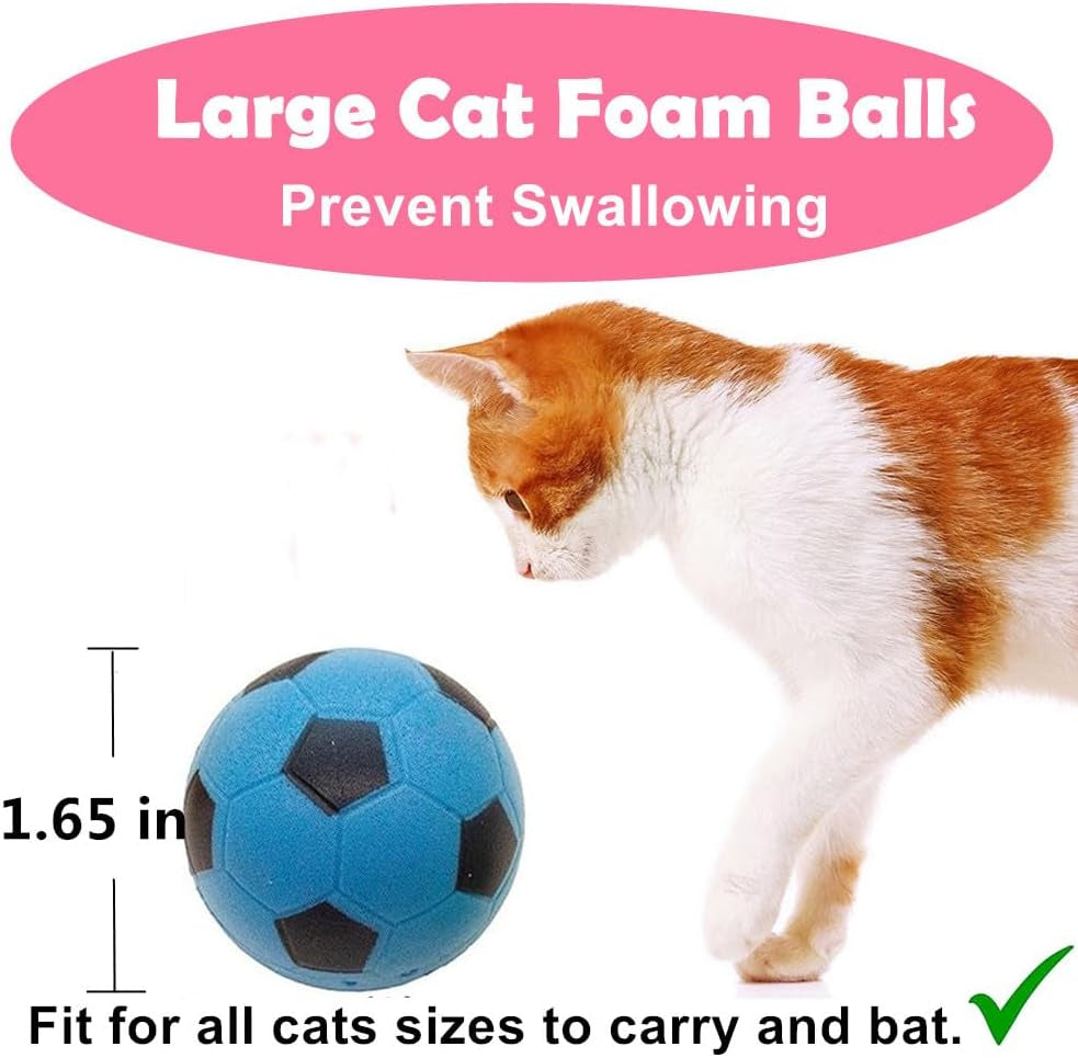 Pack of 12 Foam Soccer Balls for Cats