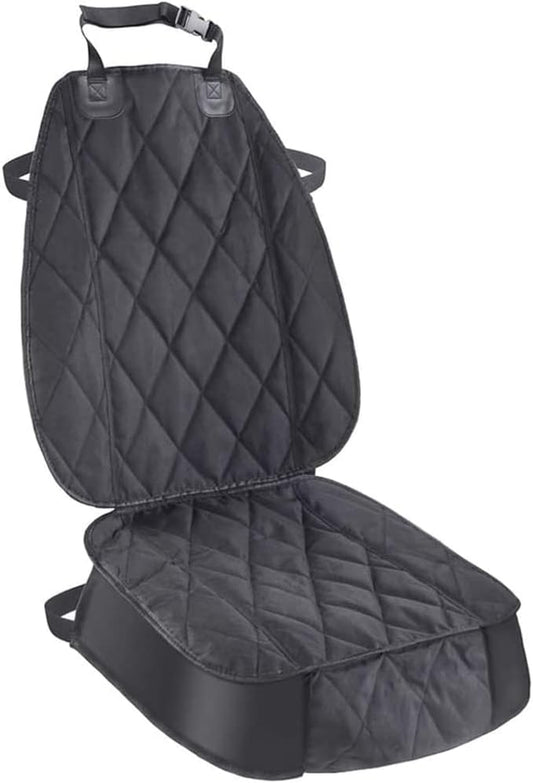 Heavy-Duty Waterproof Dog Seat Cover for Cars, Trucks, and SUVs - Durable 600D Fabric with Nonslip Backing and Side Flaps, Scratchproof Design for Front Seats