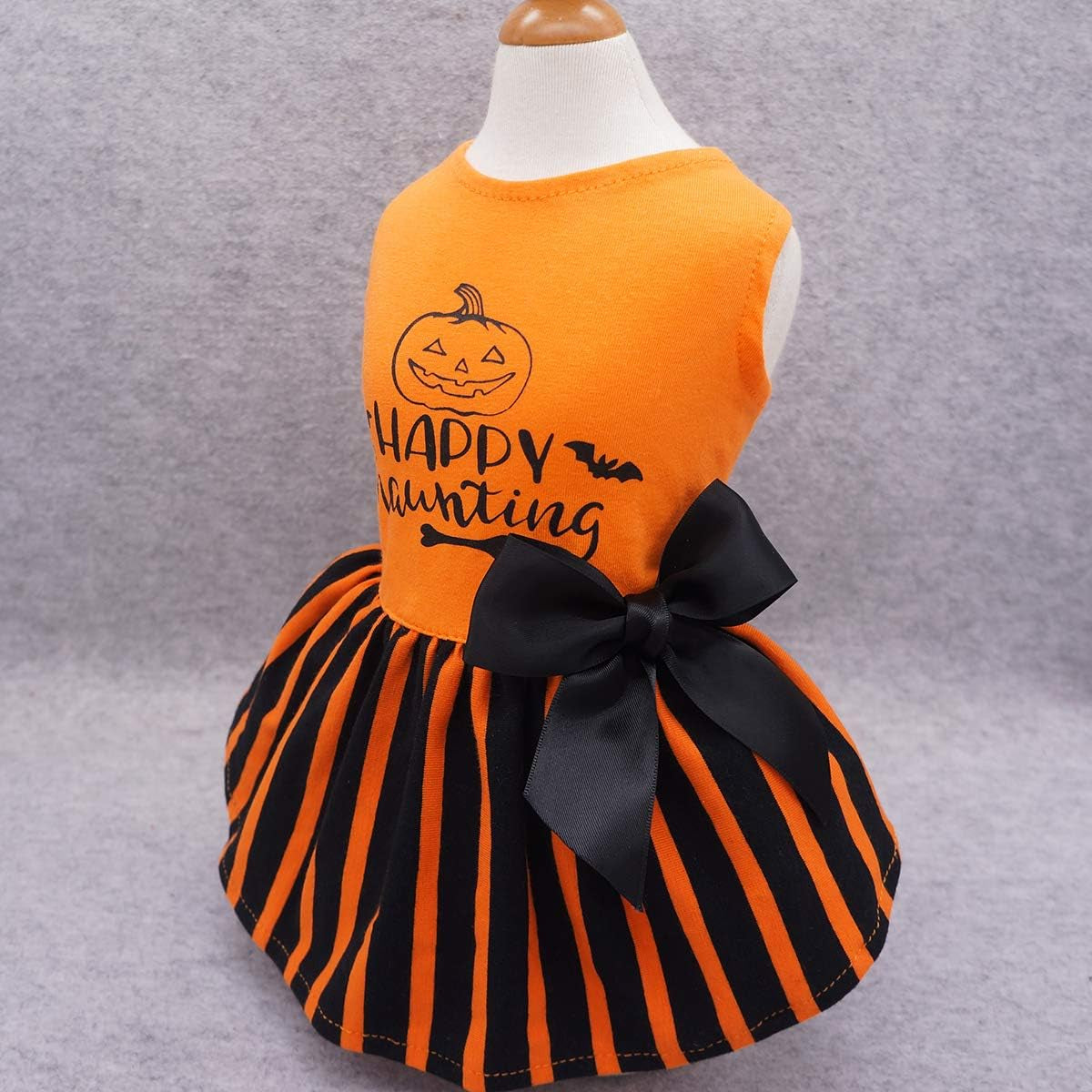Halloween-Themed Dog Dresses and Cat Outfits, Medium Size, Orange