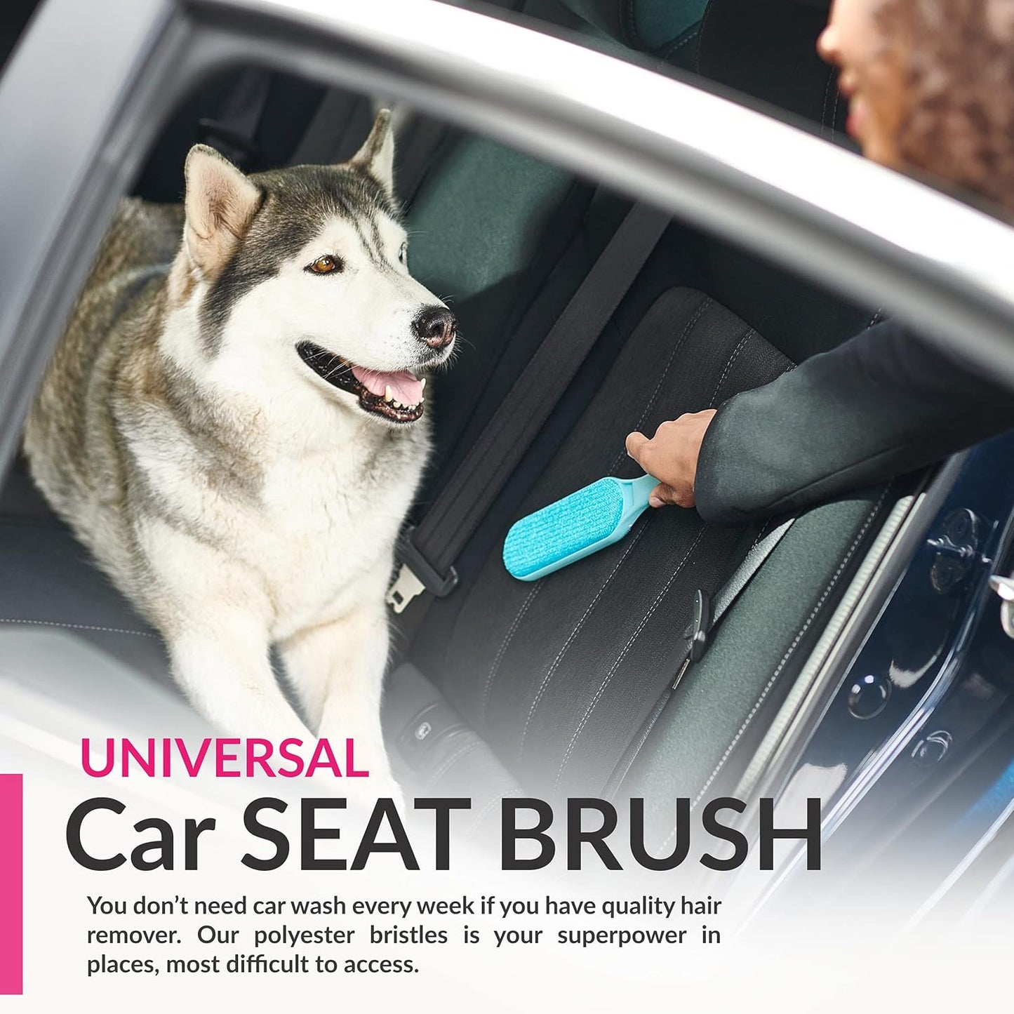 Blue Double-Sided Self-Cleaning Pet Hair Remover for Furniture, Clothing, Car Seats, Carpets, and Pet Beds - Effective Dog and Cat Fur and Lint Brush