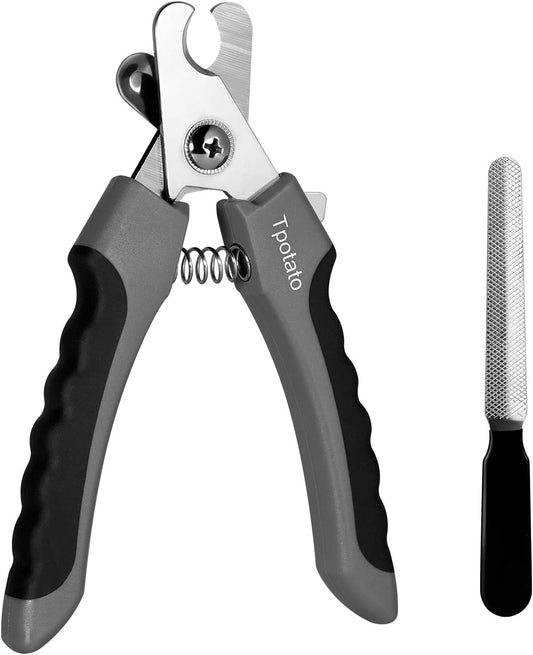 Professional Dog Nail Clippers for Large Breeds with Quick Sensor, Safari Cat Nail Clipper with Safety Guard and Nail File